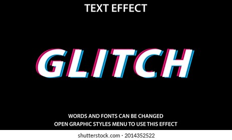 Digital glitch text effect with distortion and pixel errors, perfect for cyberpunk designs, tech themes, and futuristic projects. Fully editable vector