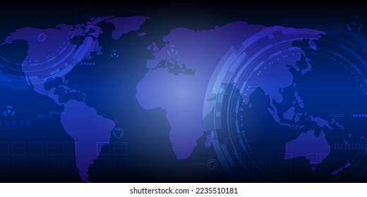 Digital global technology concept, abstract background. vector illustration.