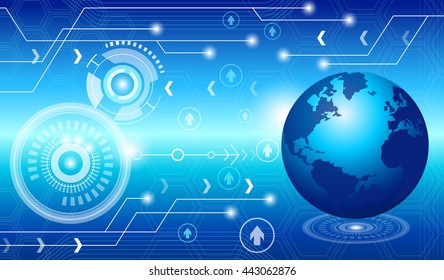 digital global technology concept and abstract background