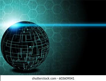 Digital global technology concept design