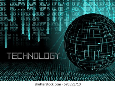 Digital global template vector business and technology background eps10