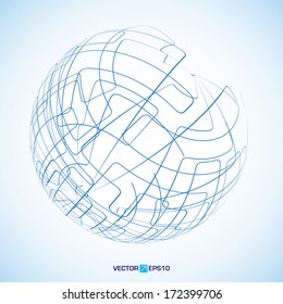 Digital globe illustration with space for your business message