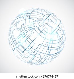 Digital globe illustration with space for your business message