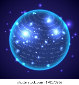 Digital globe illustration with space for your business message