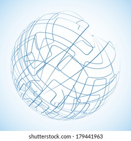 Digital globe illustration with space for your business message