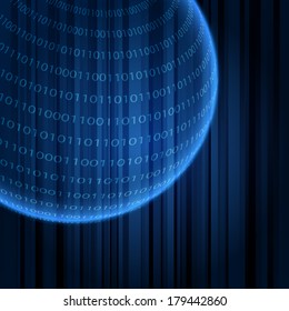 Digital globe illustration with space for your business message