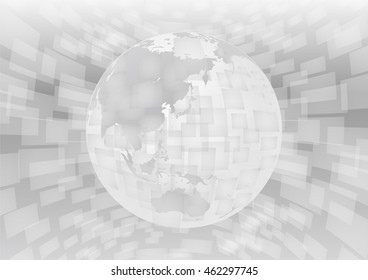 digital globe network grey
