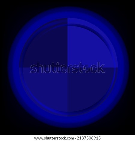 
Digital Glow Deep Blue Light Buttom Pie Chart