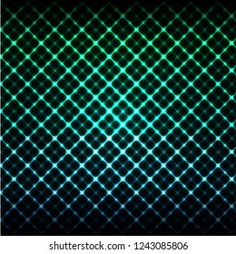 Digital glowing background. Hi-tech green and blue grid design template. Vector illustrated