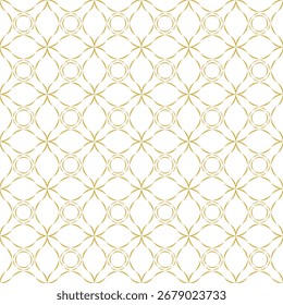 Digital Gold Geometric Pattern on White Background | Modern and Elegant Seamless Design