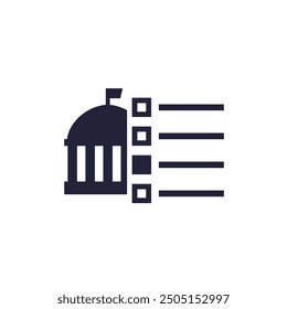 Digital government or online voting icon