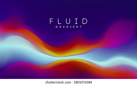Digital gradient background. Shape holographic gradient. Liquid 3d substance. Light color gradient abstract background. Vector illustration.