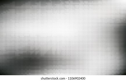 Digital gradient with points. Abstract futuristic panel. Dotted Backgound. Monochrome halftone pattern. Grunge  backdrop with circles, dots, point. Vector illustration