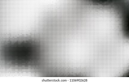 Digital gradient with points. Abstract futuristic panel. Dotted Backgound. Monochrome halftone pattern. Grunge  backdrop with circles, dots, point. Vector illustration