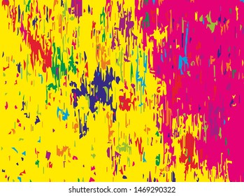 Digital graffiti. Old painted wall. Vector illustration. Bright abstract graphic 