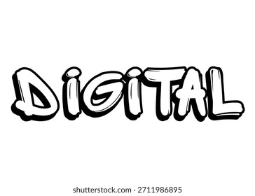 Digital graffiti word Vector fuente
Palabra de fuente del Vector en un fondo blanco