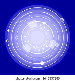 The digital graphic display on a design concept for the interface screen.