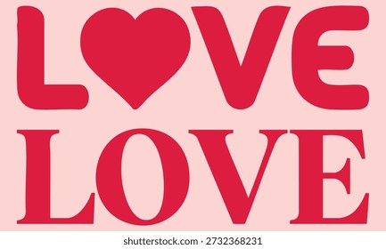 A digital graphic featuring the word 'LOVE' with a heart symbol replacing the 'O' on a pink background.