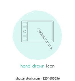Digital graphic icon line element. Vector illustration of digital graphic icon line isolated on clean background for your web mobile app logo design.