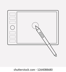 Digital graphic icon line element. Vector illustration of digital graphic icon line isolated on clean background for your web mobile app logo design.