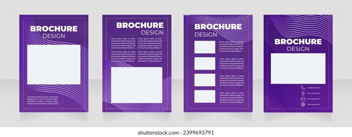 Digital graphics creation course blank brochure layout design. Vertical poster template set with empty copy space for text. Premade corporate reports collection. Editable flyer paper pages