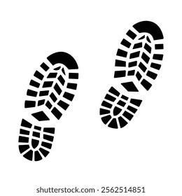 Digital graphics of shoe prints, including hiking boot tread patterns and general footprints, available as printable clipart and cut files for instant download and commercial use