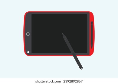 
Digital graphics tablet with Drawing pen vector illustration.