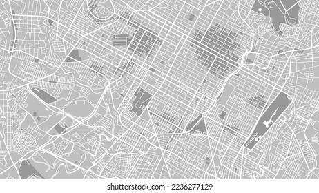Digital gray map of Barrio de Santiago. Vector map which you can resize how you want to.