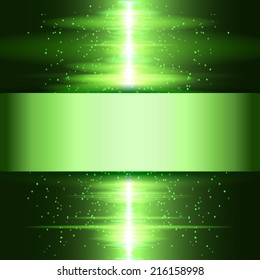 Digital green light Equalizer background for text. Vector illustration