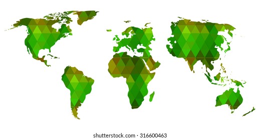 Digital green map illustration