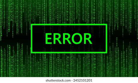 Digital green matrix. Binary code. Encoded vector illustration.