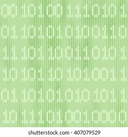 Digital green seamless background with one - zero numbers