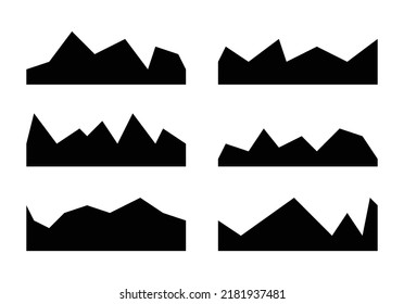 digital grid mountain vector set