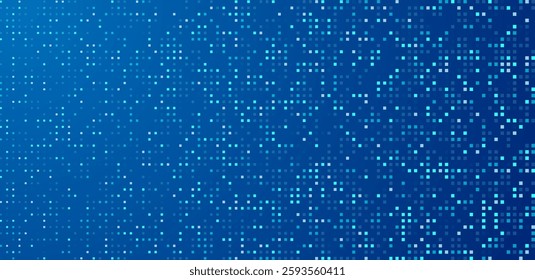 Digital grid overlay and a smart square high technology blue background 