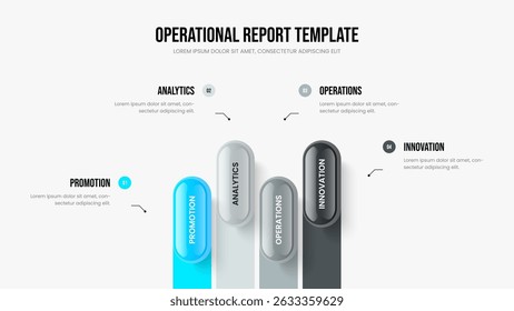 Digitales Wachstum Vier-Stufen-Infografik-Präsentationslayout. Vektorgrafik mit Folienvorlagen für Marketingportfolios. Serviceübersicht 4 Option Diagram Frame Design.