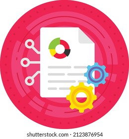 Digital growth statistics Concept, disk space analyzer Vector Icon Design, Cloud Processing Symbol, Computing Services Sign, Web Services and Data Center stock illustration