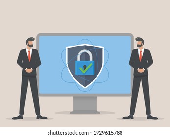 ilustración de concepto de seguridad de protección digital