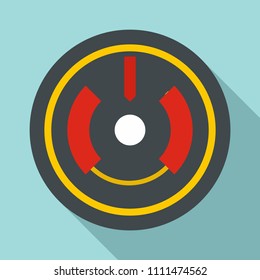 Digital gun aim icon. Flat illustration of digital gun aim vector icon for web design