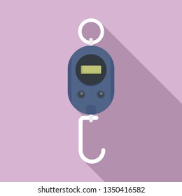 Digital hand scales icon. Flat illustration of digital hand scales vector icon for web design