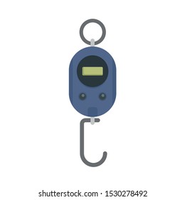 Digital hand scales icon. Flat illustration of digital hand scales vector icon for web design