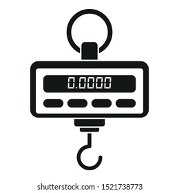 Digital hand scales icon. Simple illustration of digital hand scales vector icon for web design isolated on white background