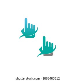Diseño del icono de la tecnología táctil de mano digital