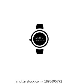 Digital hand watch , digital hand clock black icon