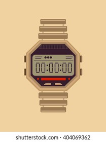 Digital hand watches isolatedra. Time.