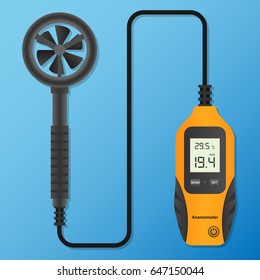 Digital Handheld Anemometer Measurement Tool Rotate