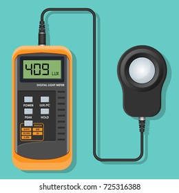 Digital Handheld Light Brightness Lux Foot Candles Meter for Measuring Intensity of Light with Photodiode Sensor LDR Photometer Electronic Equipment Device