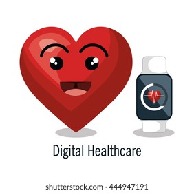 digital healhcare isolated icon design, vector illustration  graphic 