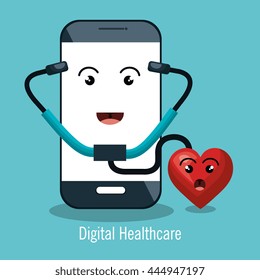 digital healhcare isolated icon design, vector illustration  graphic 