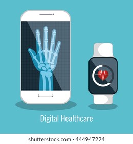 digital healhcare isolated icon design, vector illustration  graphic 