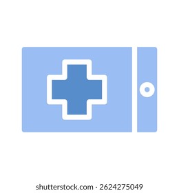 Digital health assistance with cross symbol for medical service innovation